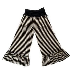 Girls Persnickety Bell Ruffle Pants Stripes Fold-over waist Girls size 5